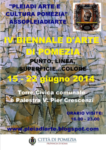 Biennale di Arte di Pomezia, al via la IV edizione e a vetrina creativa aperta alle arti visive. 34 Artisti da ogni dove