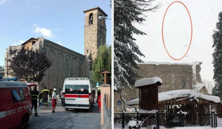 Crollato il campanile di Sant’Agostino