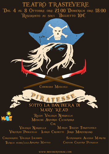 Piratesse, la commedia di Valeria Nardella in scena la Teatro Trastevere di Roma