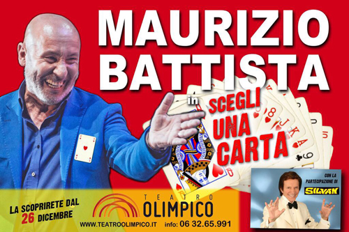 Maurizio Battista in Scegli una carta al Teatro Olimpico di Roma
