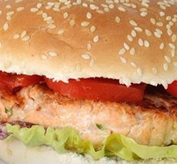 Hamburger sfizioso a base di salmone