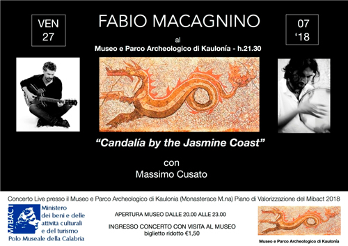 Candalìa by the Jasmine Coast, il concerto di Fabio Macagnino al Museo Archeologico dell’antica Kaulon
