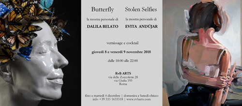 Stolen Selfies, la mostra personale dell'artista spagnola Evita Andújar, e Butterfly