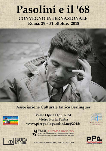 “Pasolini e il ‘68”, un convegno internazionale al Centro Culturale Enrico Berlinguer