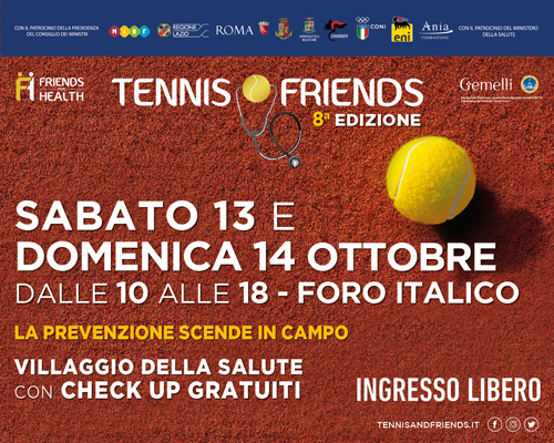 Tennis & Friends, al via la VIII edizione al Foro Italico a Roma