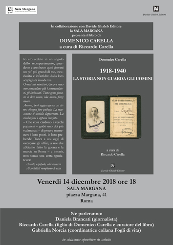 1918-1940. La storia non guarda gli uomini, il libro di Domenico Carella