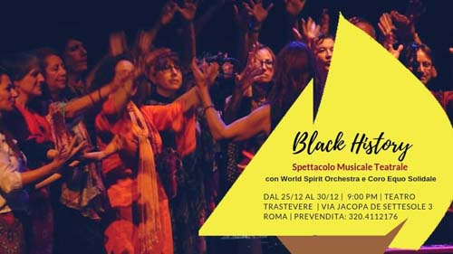 Mario Donatone & World Spirit Orchestra presentano Black History al Teatro Trastevere di Roma