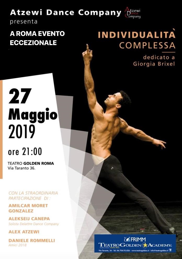 Individualità complesse coreografia di Alex Atzewi con Amilcar Moret Gonzales al Teatro Golden di Roma