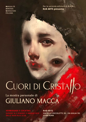 Cuori di Cristallo, la mostra personale di Giuliano Macca all’ RvB Arts di Roma