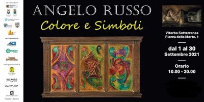 La locandina della mostra di Angelo Russo