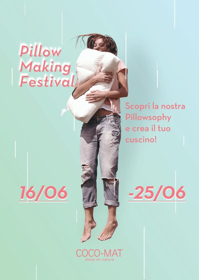 Quante volte da bambini abbiamo sognato di fare la lotta con i cuscini? Da COCO-MAT è Pillow Making Festival!