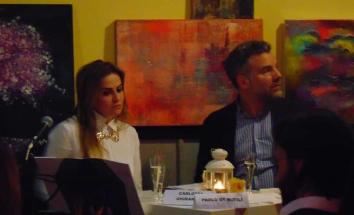 Carlotta Ghirardini e Paolo Dragonetti De-Torres Rutili. Foto-per gentile concessione del Salotto Letterario Tevere