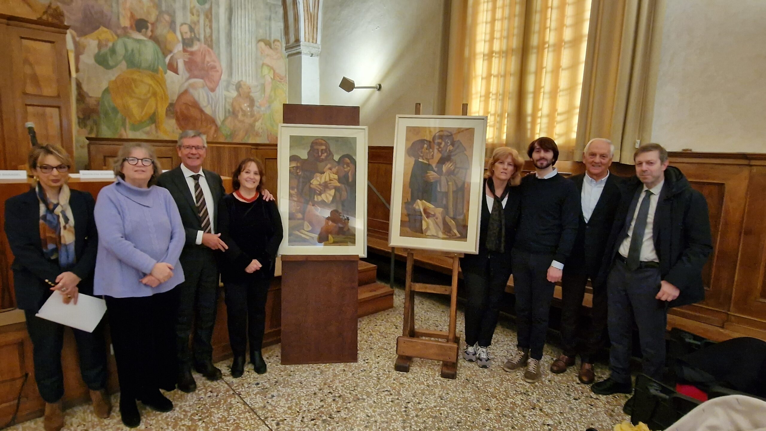 I Presidenti della Veneranda Arca di S. Antonio con le eredi di Schiavinato