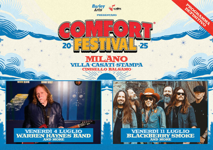 COMFORT FESTIVAL® 2025: ANCHE WARREN HAYNES E BLACKBERRY SMOKE PER UN TOCCO MOLTO “SOUTHERN ROCK”